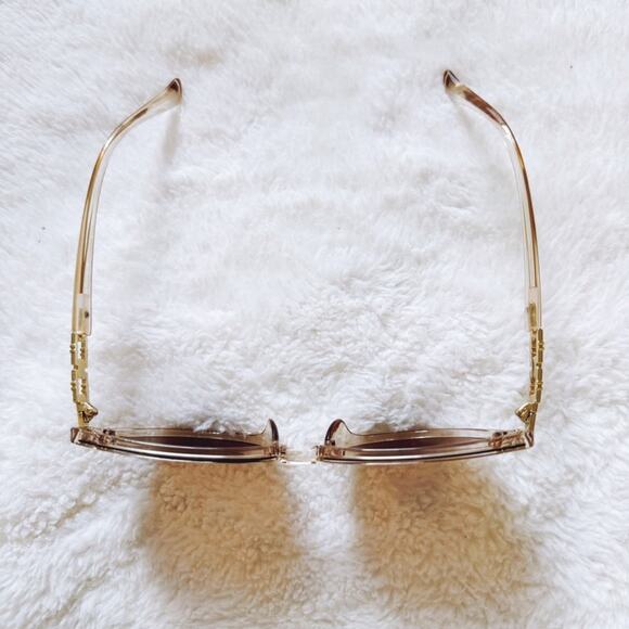 Genevieve Light Brown Rimless Polarized Sunglasses - Picture 4 of 11